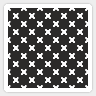 Crosses pattern black white Sticker